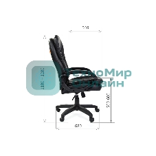 Кресло Chairman 795 LT черный, экокожа, 120 кг, механизм качания