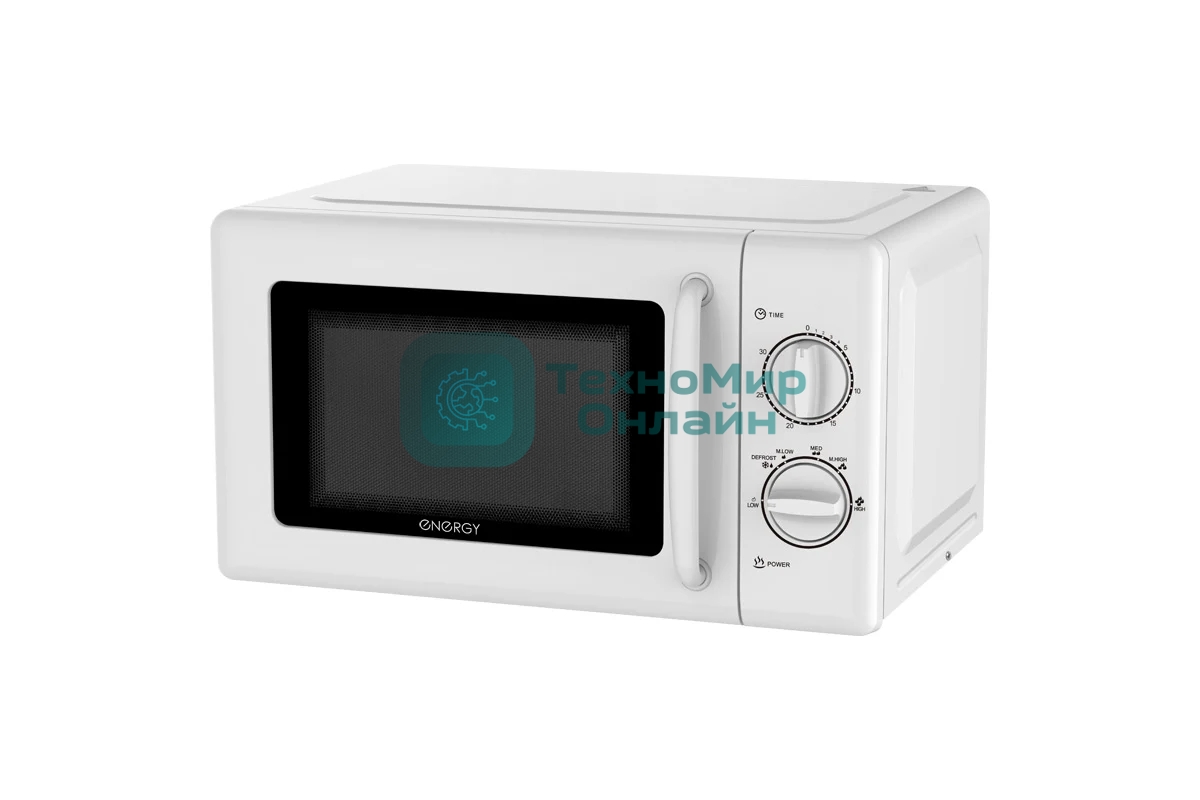 Микроволновая печь Energy EMW-20708 белый, 20 л, 700 Вт, переключатели - поворотный механизм