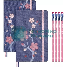 Набор Moleskine Limited Edition Sakura блокнот 2шт/карандаш 4 шт Large