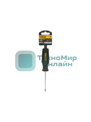 Отвертка Denzel PZ0x75 мм, S2, 3к рукоятка