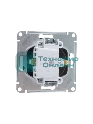 Механизм розетки 1-м СП AtlasDesign с заземл. защ. шторки 16А мокко SchE ATN000645