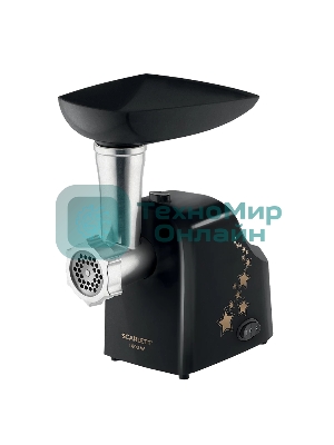 Мясорубка электрическая Scarlett SC-MG45M30 черный, 1800 Вт, 2.0 кг/мин, реверс, защита от перегрузки, насадки - 4