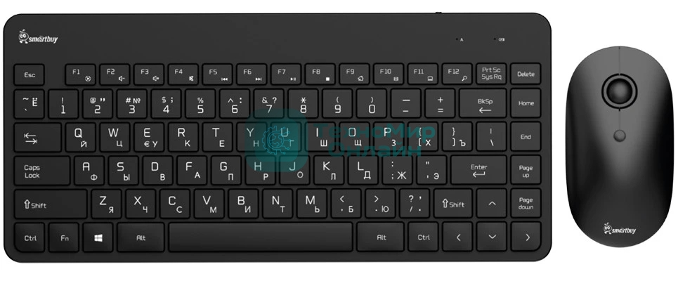 Комплект клавиатура+мышь Smartbuy 220349AG беспроводной, USB, 1600 DPI, чёрный