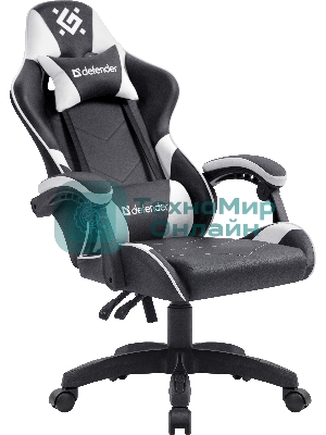 Кресло игровое Defender Companion черный/белый, класс 3, металл, PU