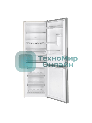 Холодильник Maunfeld MFF185NFBG бежевый двухкамерный инвертор 240/100л морозилка снизу, No Frost