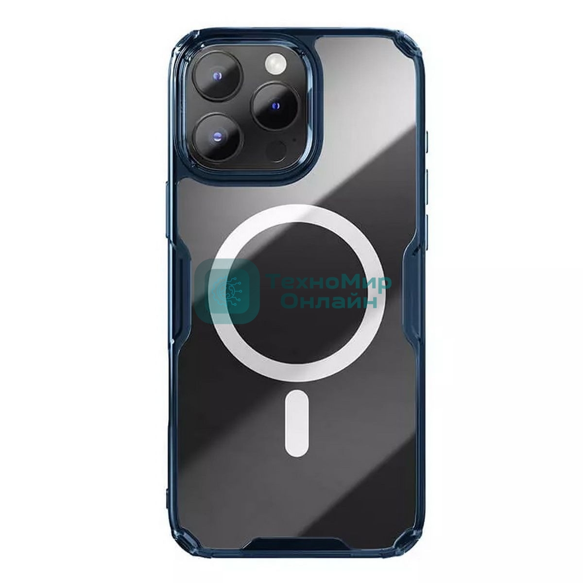 Чехол Nature TPU Pro Magnetic Case, синий, (AP IP16 Pro Max)
