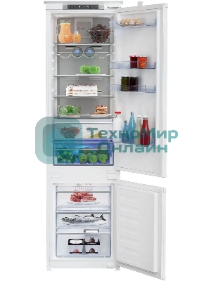 Встраиваемый холодильник Beko Diffusion BCNA306E2S двухкамерный белый