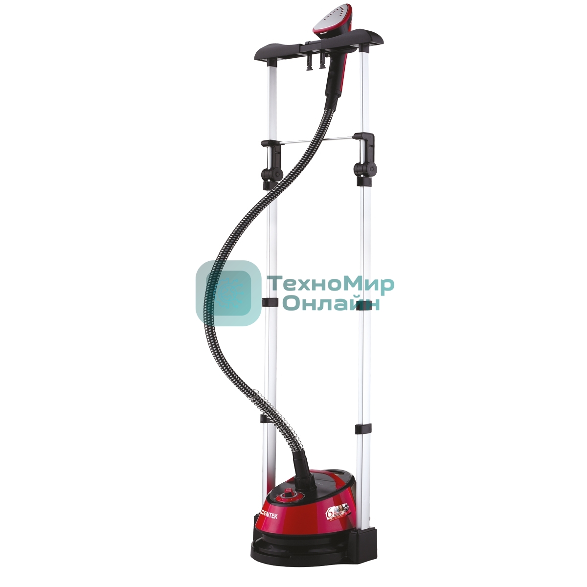 Отпариватель Centek CT-2372 малиновый, 2200 Вт, 45 г/мин, 1500 мл