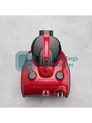 Пылесос Scarlett SC-VC80C11 красный/черный, 320/1500 Вт, уборка сухая, пылесборник контейнер 1.5 л