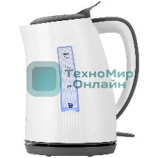 Чайник электрический Polaris PWK1708C Water Way Pro, белый/серый