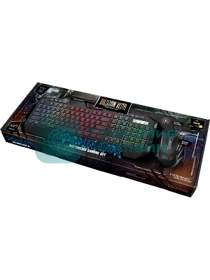 Комплект клавиатура+мышь Qumo Dominator K66/M83 проводной, USB, 3200 DPI, чёрный