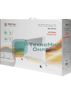 Конвектор электрический Royal Clima Astoria Meccanico REC-AT1500M белый, 1500 Вт, 20 м2, термостат