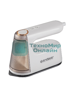 Отпариватель для одежды компактный Endever Odyssey Q-459, белый, мощность 1300 Вт, производительность пара 25 г/мин, емкость бака 0,1л