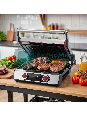 Электрогриль Kitfort КТ-3631 серебристый