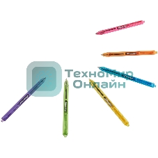 Набор ручек гелевых автоматических Silwerhof NG Fresh, d=0.5мм, синие чернила, блистер с европодвесом (6шт) сменный стержень