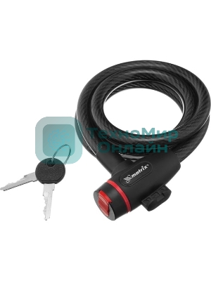 Замок тросовый универсальный Matrix 12х1200 мм