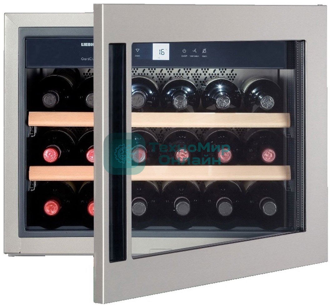 Встраиваемый винный шкаф Liebherr WKEes 553-26 001, нержавеющая сталь