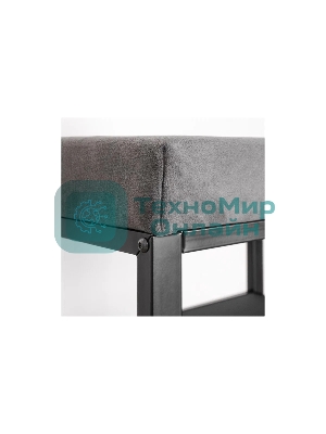 Банкетка ЗМИ Торонто 23S каркас черный, сиденье серый БТ23СЧС