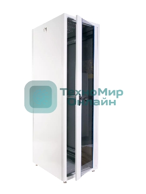 Шкаф коммутационный ЦМО (ШТК-Э-42.8.8-13АА) напольный 42U 800x800 мм пер. дв. стекл металл 2 бок. пан. 710 кг серый 715 мм 105 кг
