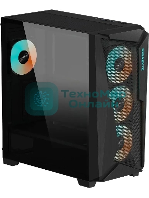 Компьютерный корпус Gigabyte C301G черный без БП ATX 4x120мм 4x140мм 2xUSB 3.0 audio bott PSU