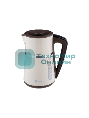 Чайник электрический LEONORD LE-1512 1.7 л, 2200 Вт, бежевый