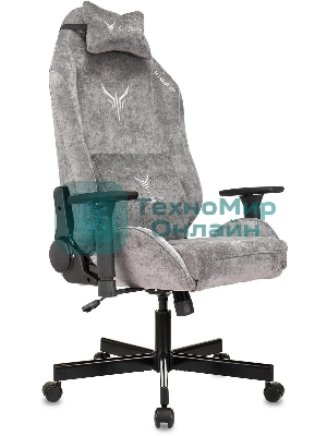 Кресло Бюрократ Knight N1 Fabric серый, ткань, 120 кг, механизм качания