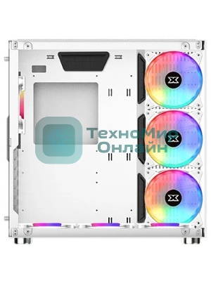 Компьютерный корпус Xigmatek Aquarius Plus White EN46430 ATX, USB3.0x2+USB2.0x1, Front &Left TG, 7PCS AY120 Fan, EN46430 Frontx3+Bottomx3+Rearx1