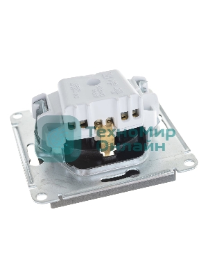 Механизм розетки 1-м СП AtlasDesign с заземл. защ. шторки 16А мокко SchE ATN000645