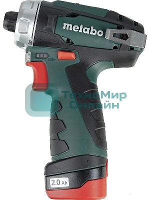 Дрель-шуруповерт Metabo PowerMaxx BS 600984000, 12 В, 2 Ач, 34 Нм, щеточный