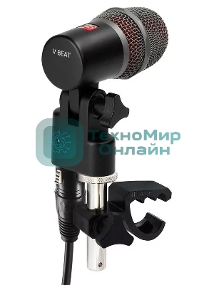 Микрофон динамический sE Electronics [V BEAT] инструментальный, для малых барабанов и томов, 30 Гц 19 кГц, суперкардиоида, комплектация: резьбовой адаптер, чехол на молнии, ветрозащита, гайка с накаткой для надежной фиксации микрофона