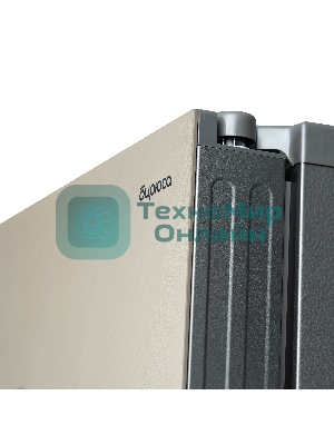 Холодильник Бирюса SBS 541 TGG текстурированное бежевое стекло двухкамерный 343/198 л морозилка слева, NoFrost, Side-by-side