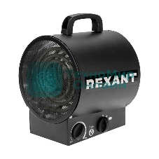 Пушка тепловая электрическая Rexant круглая, прямоугольная подставка, ТЭН, 2кВт