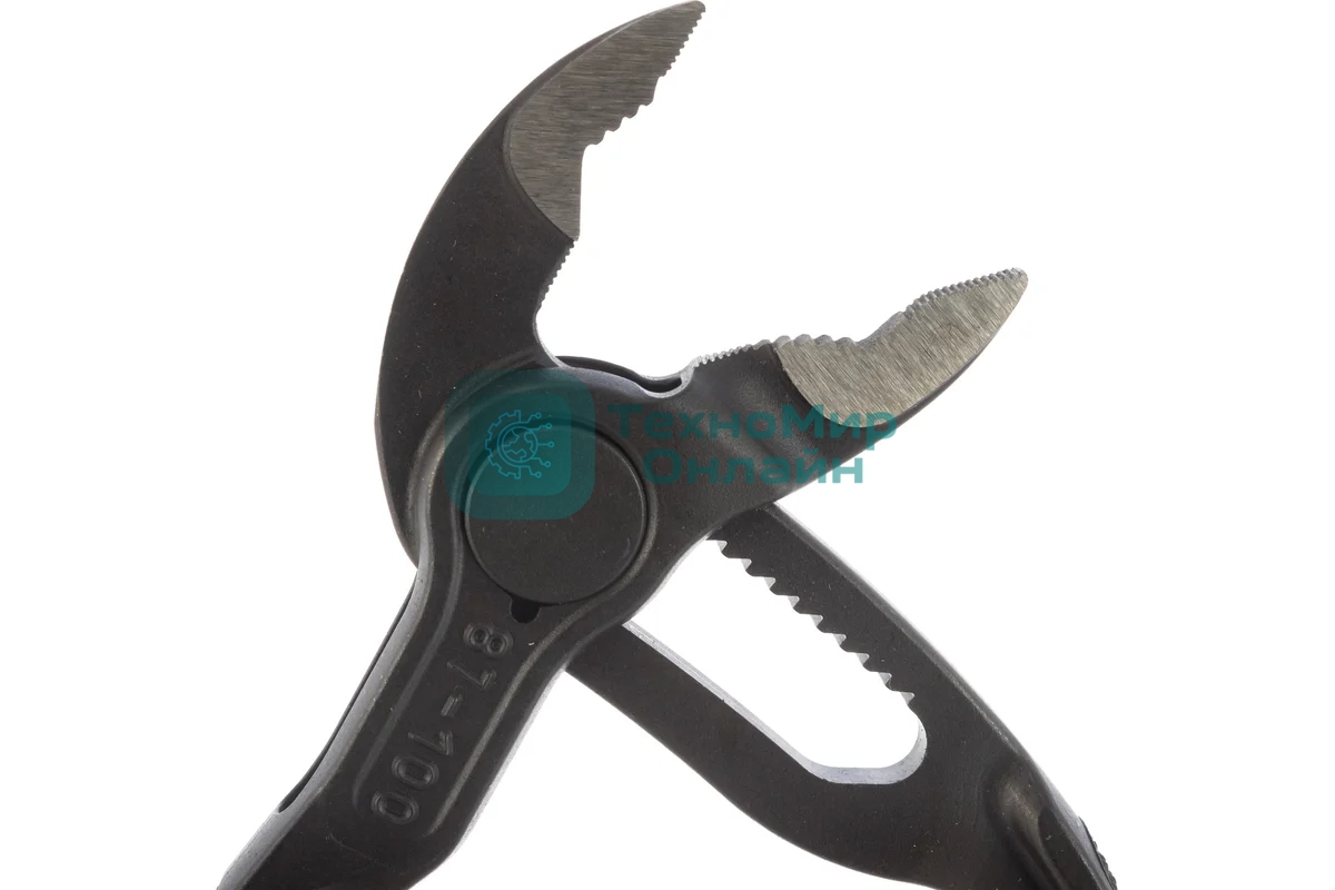 Клещи переставные сантехнические с фиксатором Knipex KN-8700100 28мм (1дюйм) под ключ 24мм L-100мм Cr-V сер.