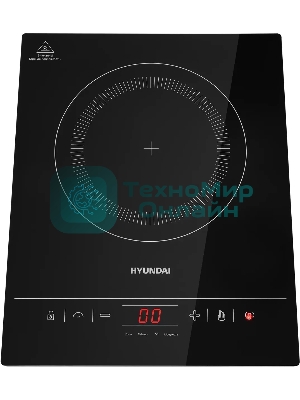 Плита настольная индукционная Hyundai HYC-0111 черный/серебристый закаленное стекло (настольная)