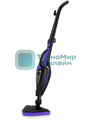 Швабра паровая Kitfort КТ-1051 1500Вт черный/фиолетовый
