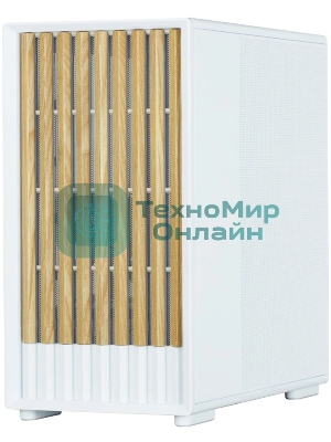 Компьютерный корпус Zalman P10 NAMU, MATX, белый, WINDOW, FRONT COVER WALNUT, 2x3.5