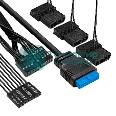 Компьютерный корпус Miditower ExeGate EVO-8227 (ATX, без БП, 2хUSB+1хUSB 3.0+HD Audio, черный, 3 вент. с RGb подсветкой, боковая панель - закаленное стекло)