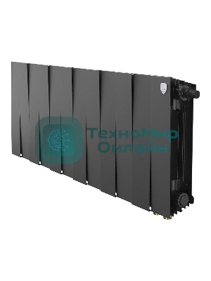 Радиатор биметаллический Royal Thermo PianoForte 300 черный VR80 - 12 секц.