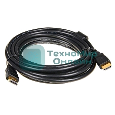 Кабель HDMI 5bites APC-014-030 HDMI M/HDMI M V1.4b, высокоскоростной, ethernet+3D, зол.разъемы, ферр.кольца, 3м.