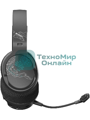 Гарнитура Bloody GR370 черный, беспроводная + проводная, Bluetooth, до 45 ч, подсветка