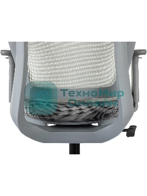 Кресло Бюрократ MC-G411N-H серый, сетка, подголовник