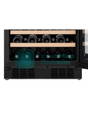 Встраиваемы е винный шкаф Gorenje WCU68F6BG4WF, объем 138 л, вместительность 46 бутылок, 4 полки, цифровой дисплей, Wi-Fi, LED освещение, защита от УФ-излучения, энергоэффективность А+, черный