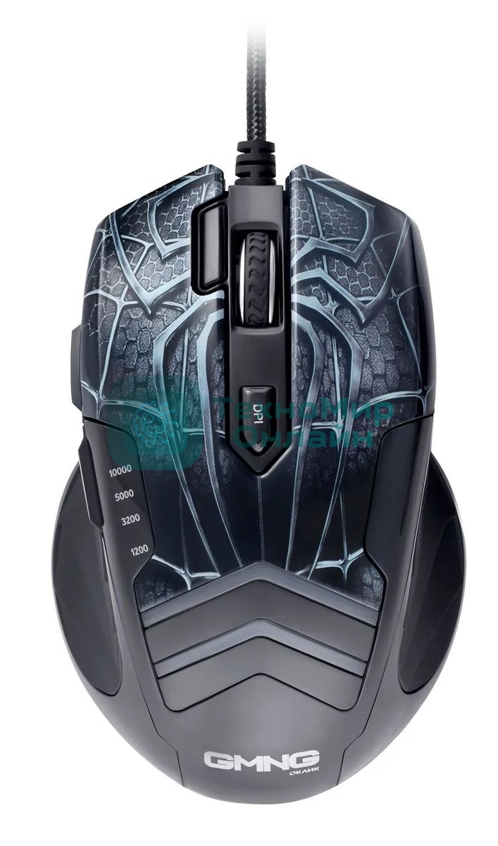 Мышь проводная GMNG XM007 черный/красный, 10000 dpi, USB, кнопки - 7