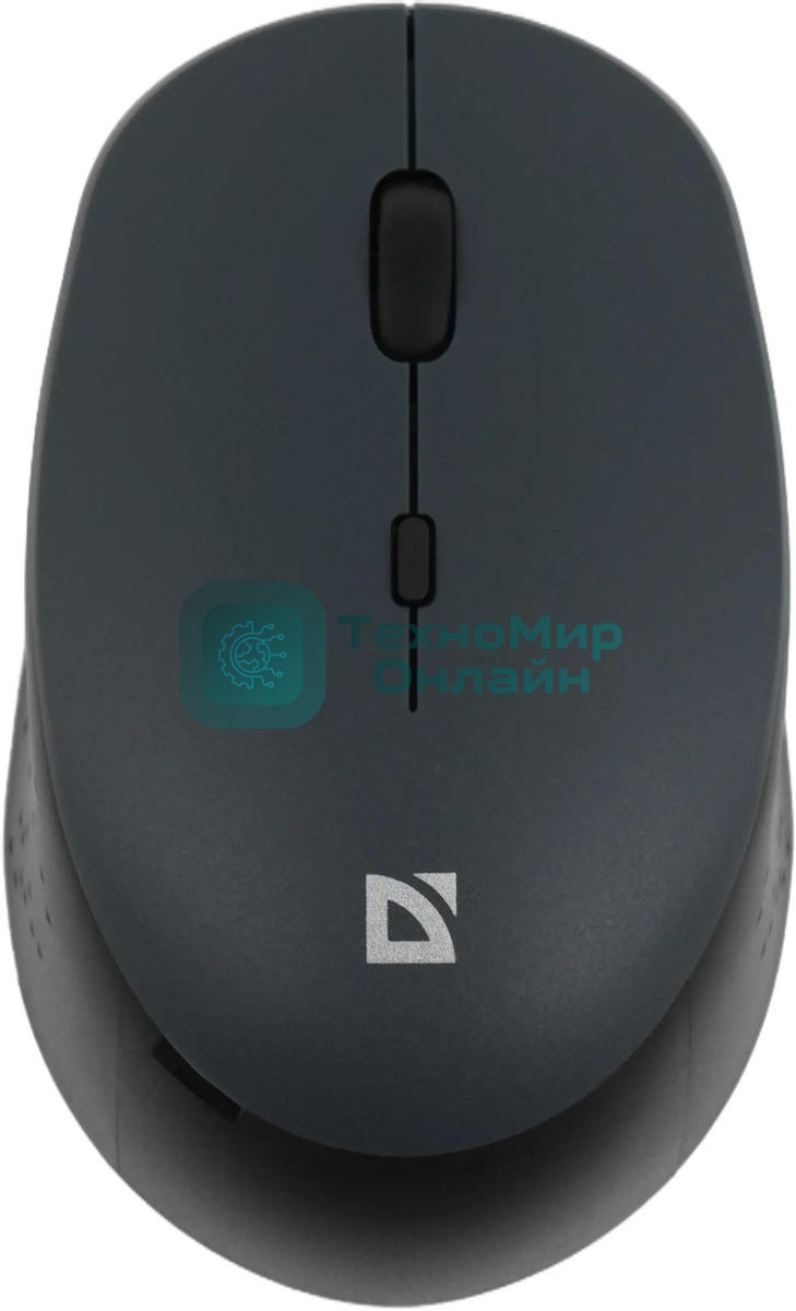 Мышь беспроводная Defender Auris MB-027 серый, 1600 dpi, радиоканал, USB, кнопки - 4