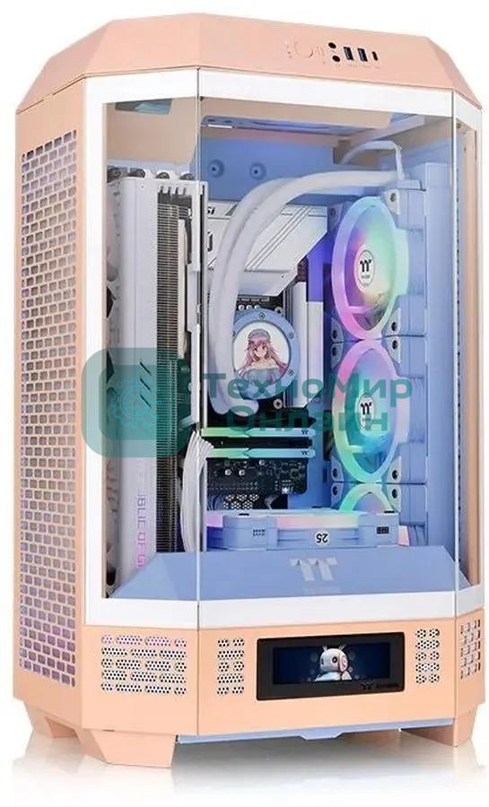 Компьютерный корпус Thermaltake The Tower 300 розовый без БП miniITX 8x120мм 6x140мм 2xUSB 3.0 audio bott PSU