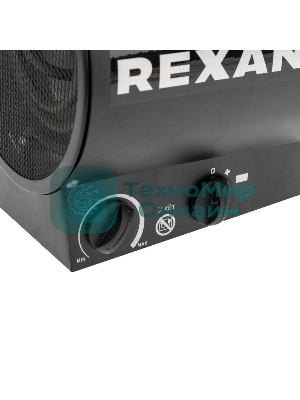 Пушка тепловая электрическая Rexant круглая, прямоугольная подставка, ТЭН, 2кВт