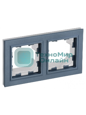 Рамка 2-местная IEK BRITE РУ-2-БрМ-44 IP44 маренго