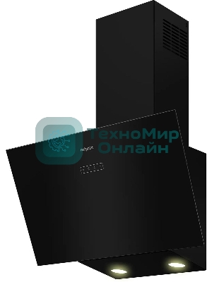 Вытяжка каминная Hotpoint HPHV 63LT BL, кнопочное управление, Черный