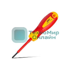 Диэлектрическая крестовая отвертка Deli DL513060 PH0х60 мм сталь Cr-V, сертификат VDE для работ под напряжением до 1000 В