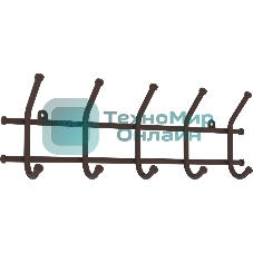 Вешалка настенная ЗМИ Норма 5 Коричневый ВН 24 КОР